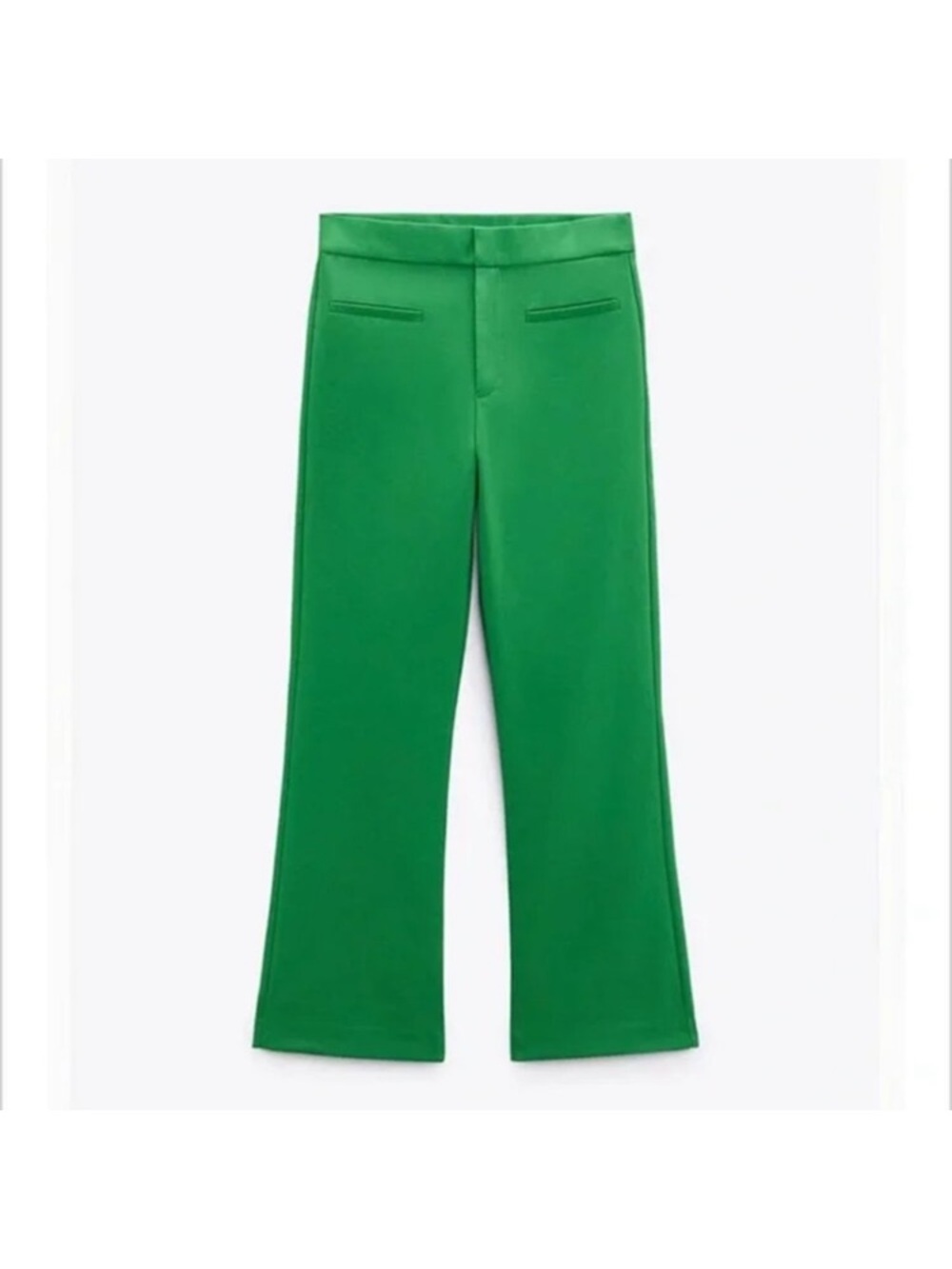 Zara Emerald Green Wide-Leg Tailored Pants